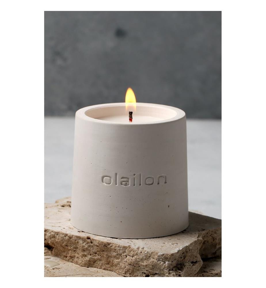 Bougie, Blanche, 100% CONCRETE
