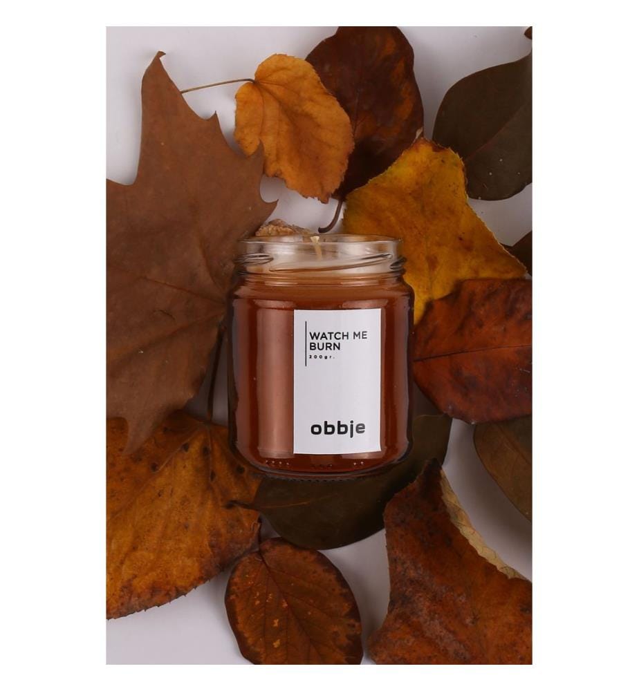 Bougie, Ambre, 100% VERRE