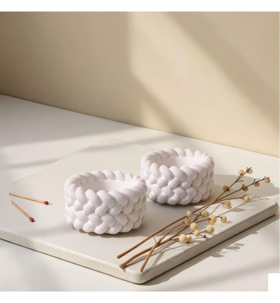 Set de bougies, 6 pièces, blanc, taille : 6 x 6 x 5 cm / 15 ml (6 pièces)