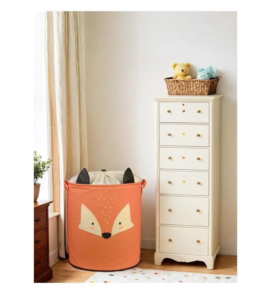 Panier en feutre, orange, jaune, 100% POPLIN