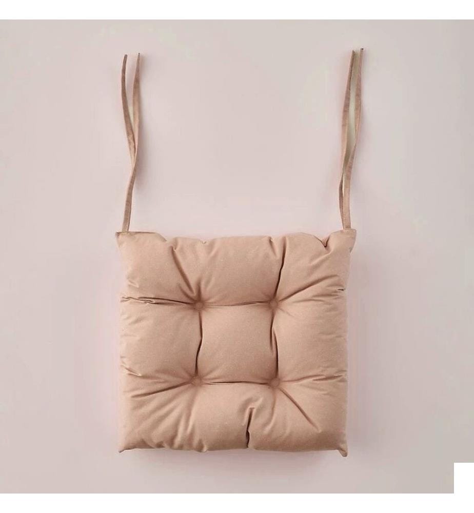 Coussin de chaise, 100 % coton, beige