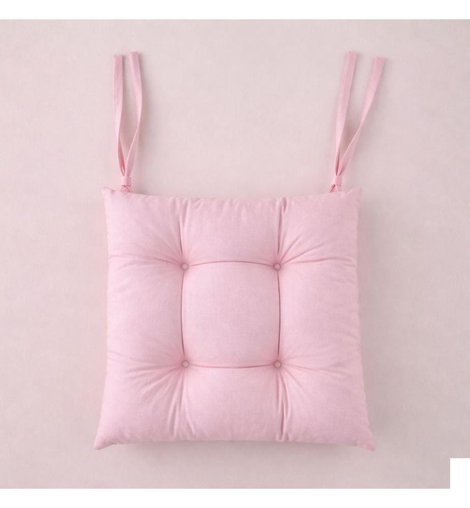 Coussin de chaise, 100 % coton, rose
