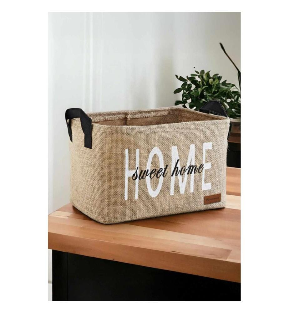 Panier en feutre, 100 % jute, marron clair