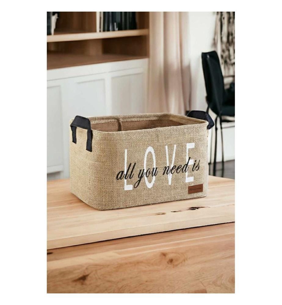 Panier en feutre, 100 % jute, marron clair