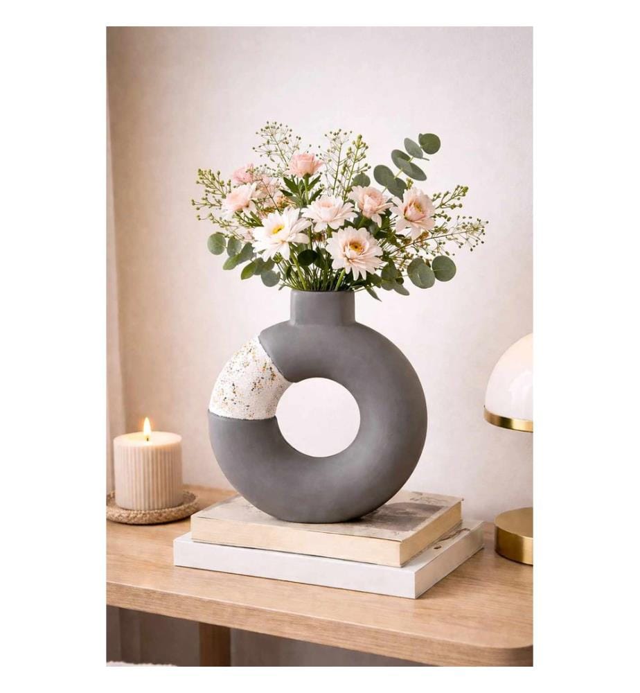 Pot décoratif, corps en céramique, multicolore