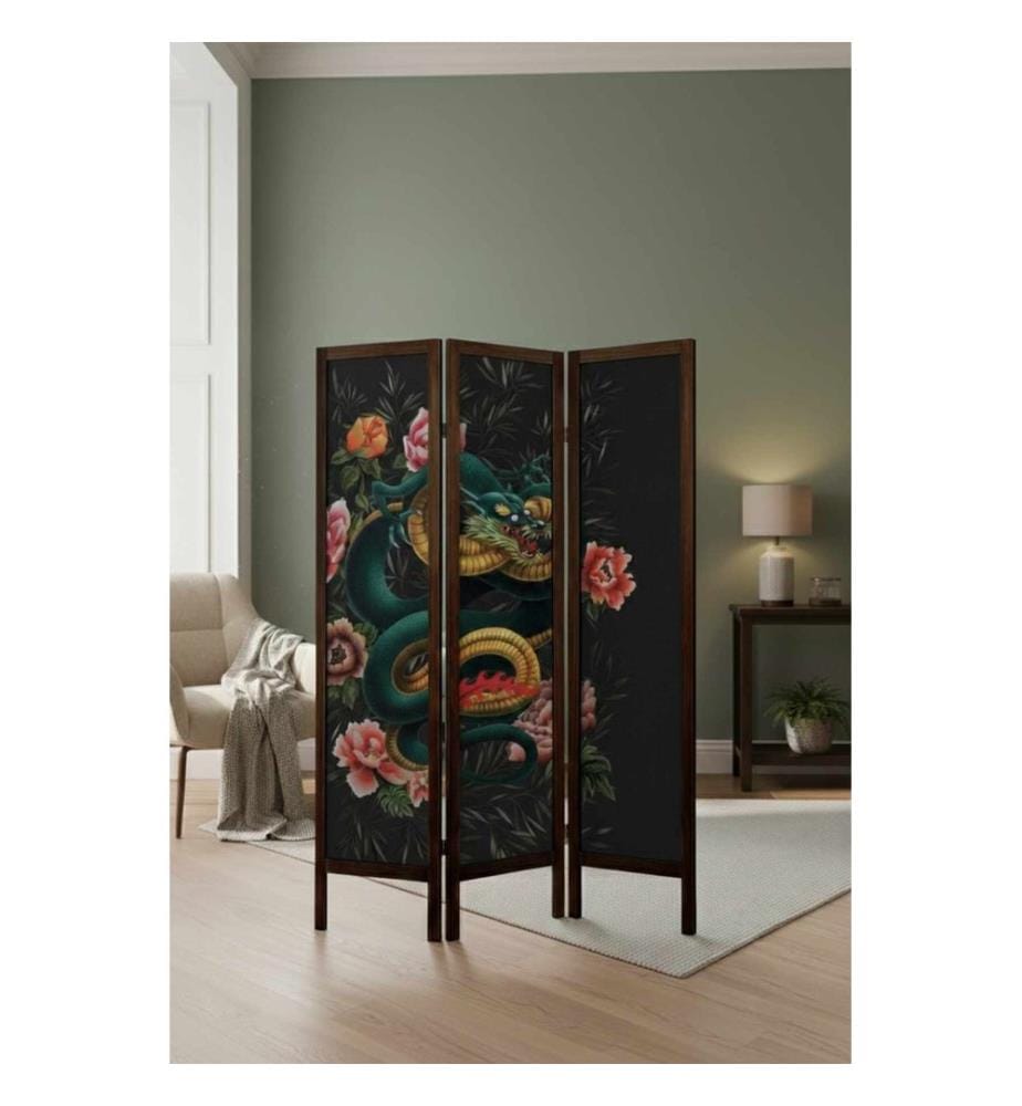 Paravent, 100 % toile, multicolore