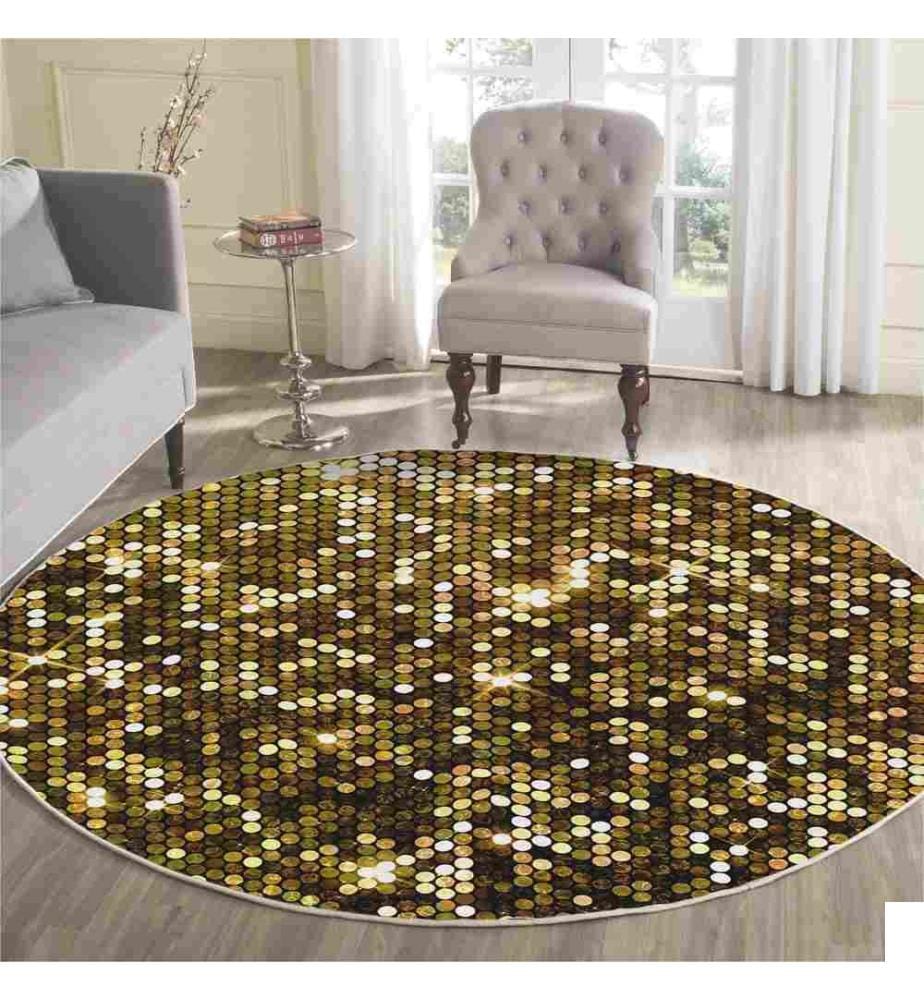Tapis, 100 x 100, , Vert, 70% Coton - 30% Polyester, Semelle en coton