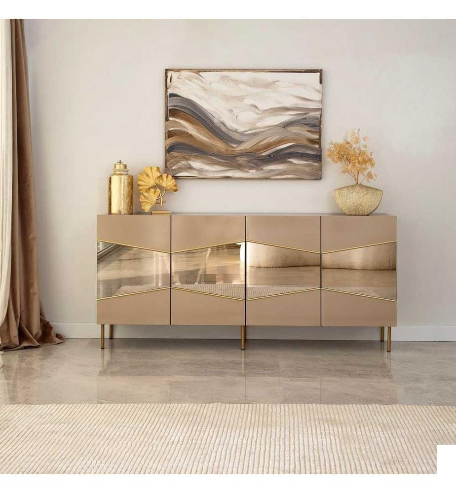 Console, Bronze, Gold, MDF