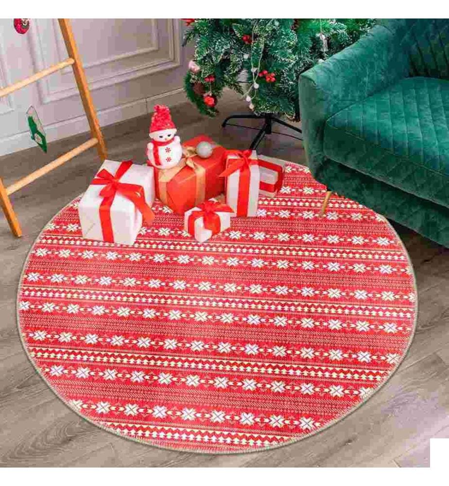 Tapis, Multicolore, 70% Coton - 30% Chenille, 110 x 110 cm