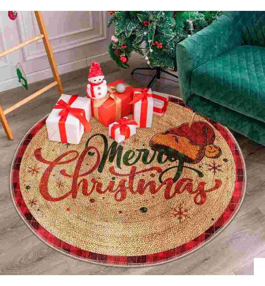 Tapis, Multicolore, 70% Coton - 30% Chenille, 90 x 90 cm