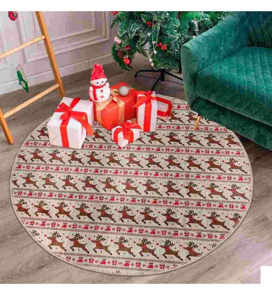 Tapis, Multicolore, 70% Coton - 30% Chenille, 90 x 90 cm