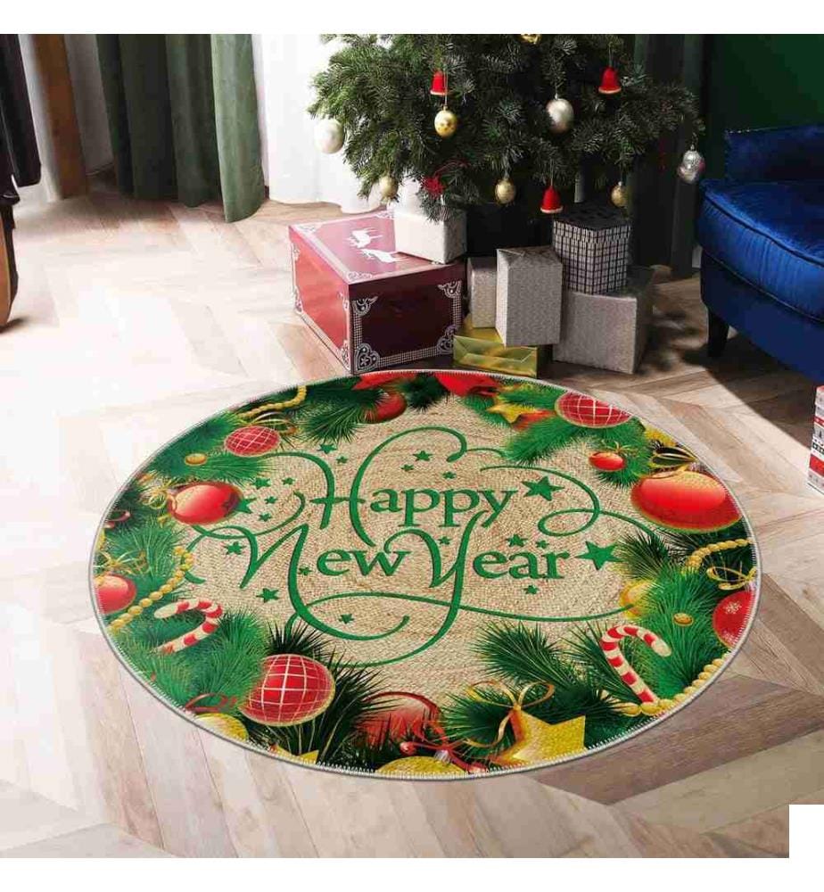 Tapis, Multicolore, 70% Coton - 30% Chenille, 110 x 110 cm