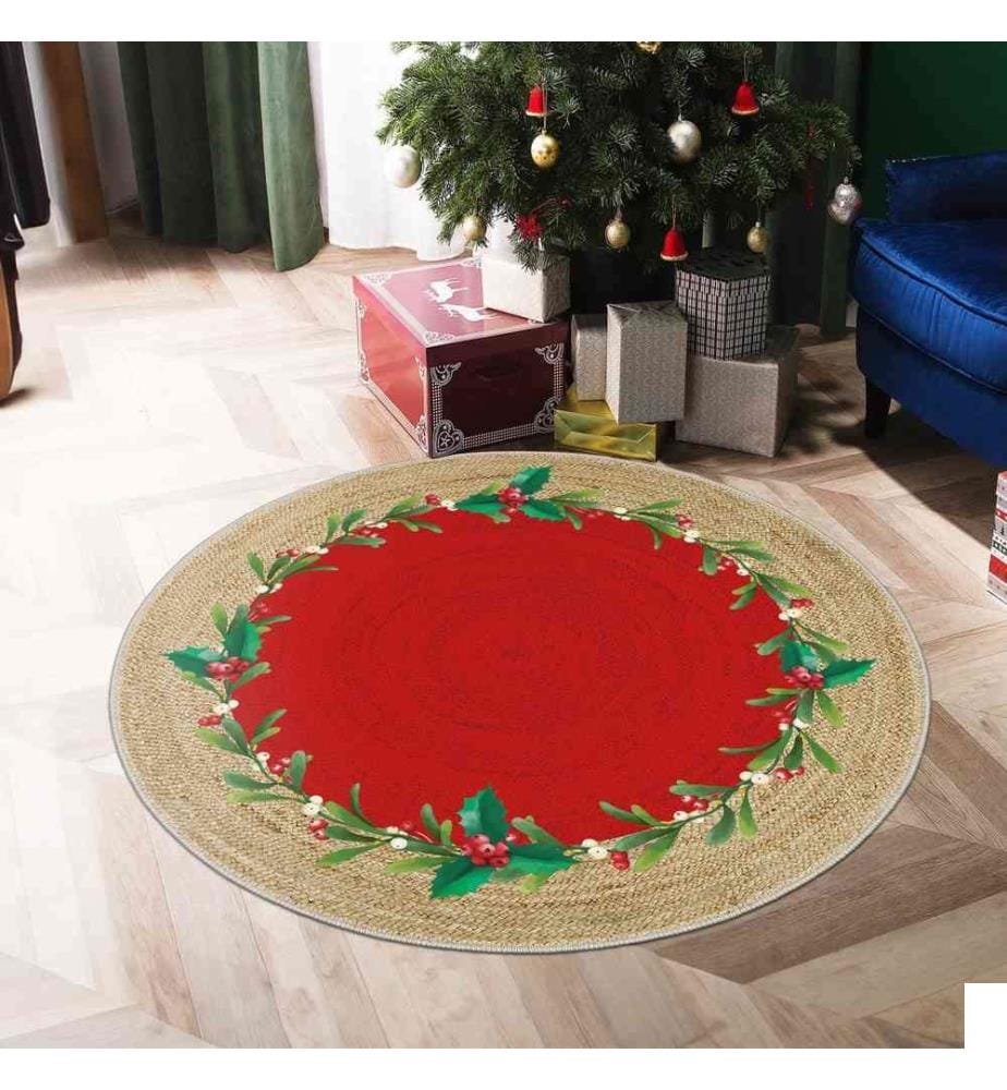 Tapis, Multicolore, 70% Coton - 30% Chenille, 110 x 110 cm