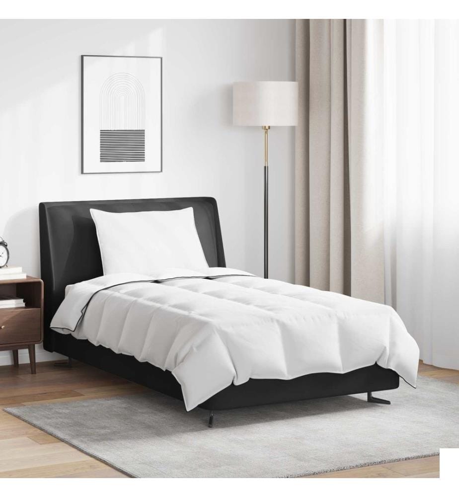 Duvet d'hiver avec oreiller 2 pcs Blanc Plume de canard