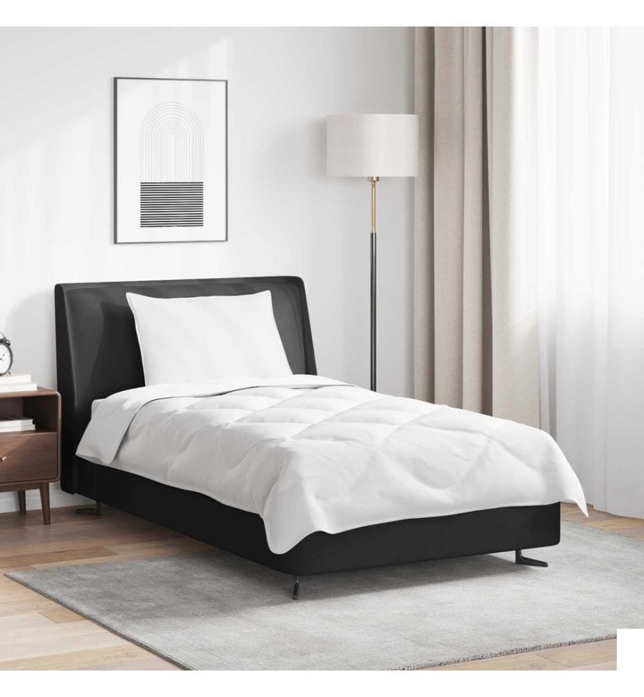 Couette avec oreiller 2 pcs Blanc Microfibre