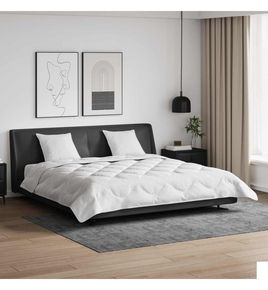 Couette avec oreiller 3 pcs Blanc Microfibre