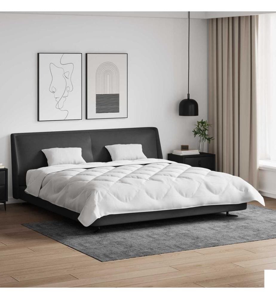 Couette avec oreiller 3 pcs Blanc Microfibre