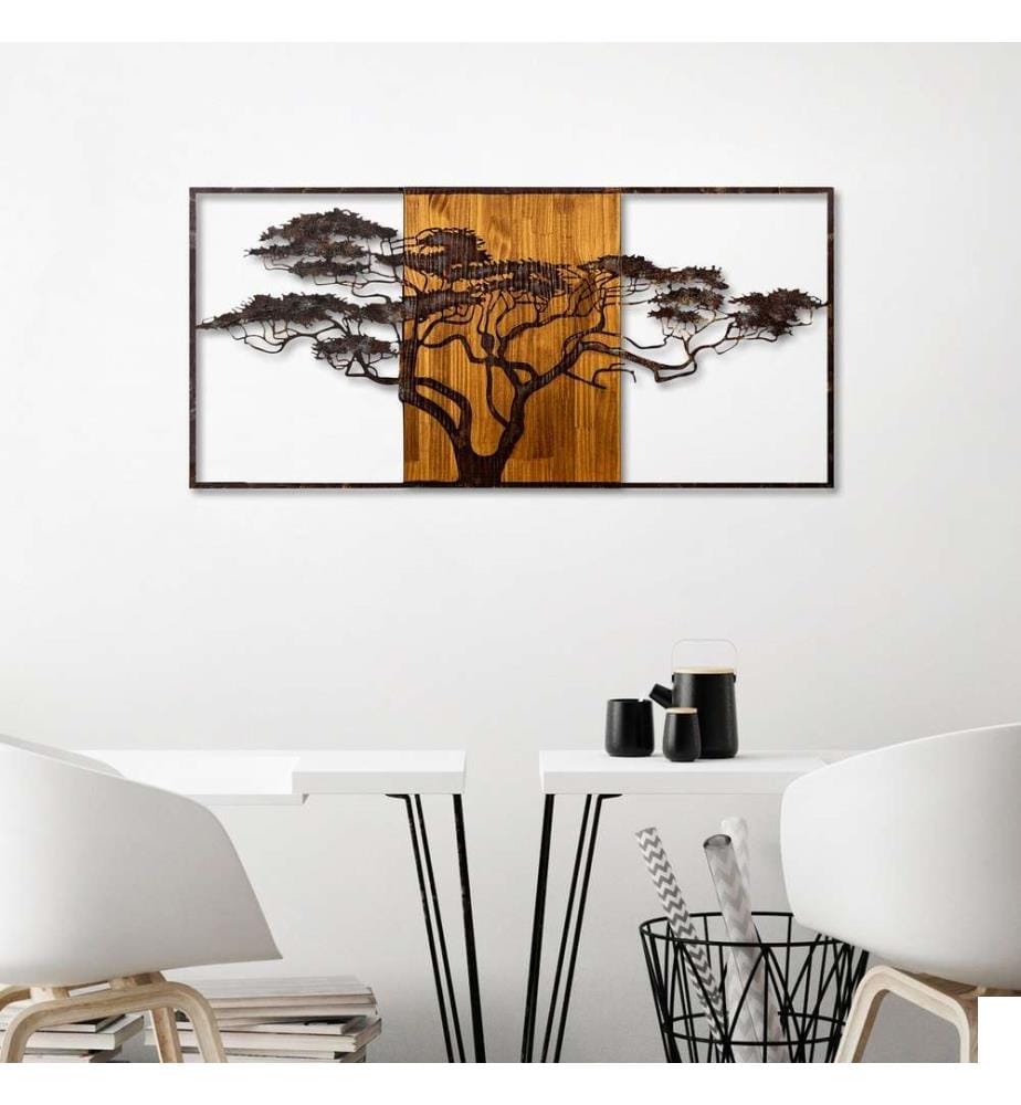 Accessoire mural décoratif en bois, multicolore, 100% bois - métal