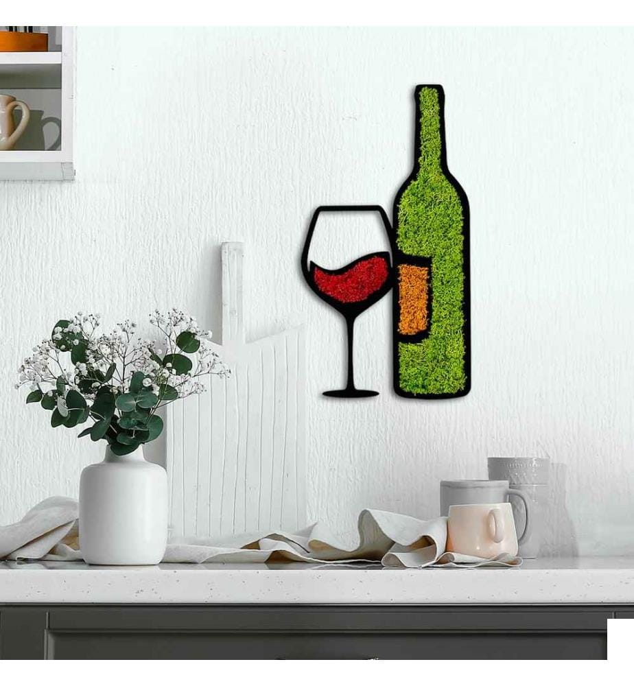 Accessoire mural décoratif, vert clair, orange, rouge, 100% MDF - Moss