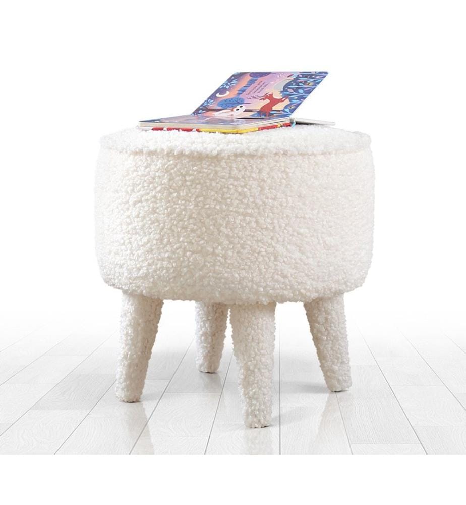 Blanc, Sacs De Haricots Classiques, Faux Pelz