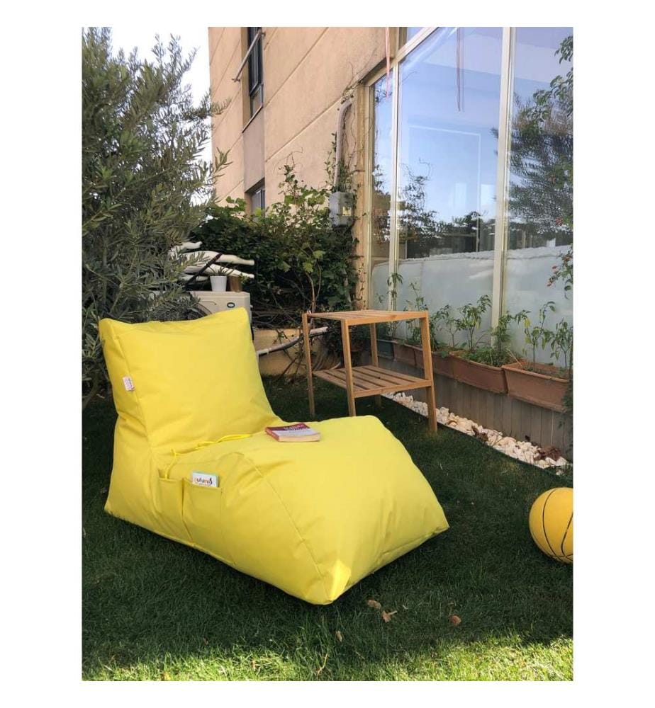 Sac pouf, jaune, 100% polyester, tissu : 100% Impertex