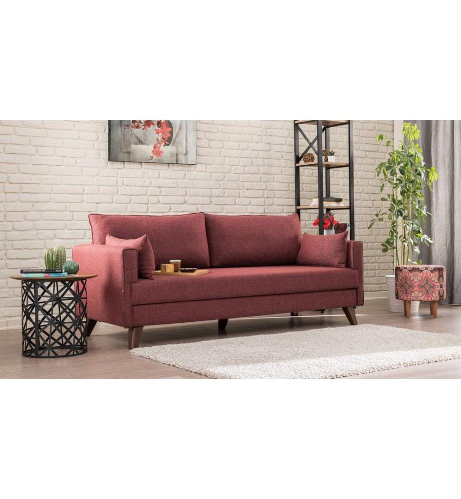 Claret, Rouge, Canapé Lit, Bois Cadre , MDF
