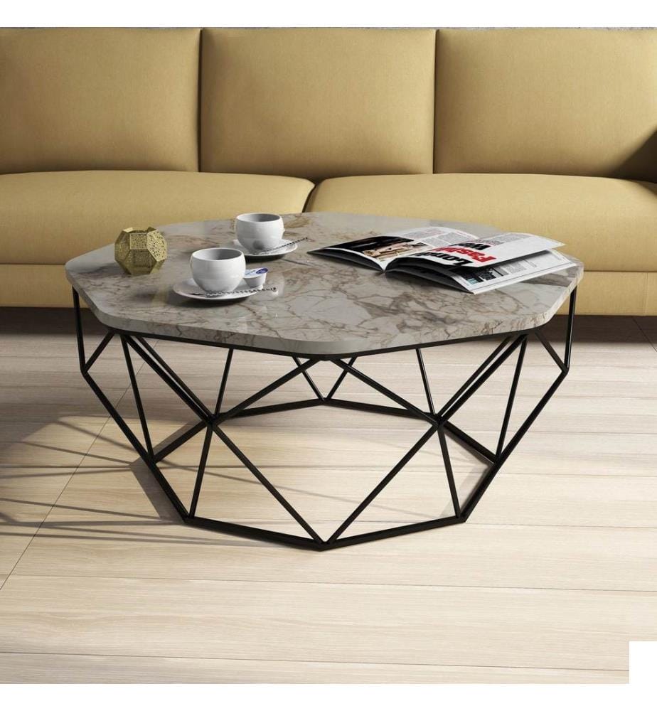 Blanc, Tables Basses, 38X90X90 cm, Plaque De Particules Enrobée De Mélamine