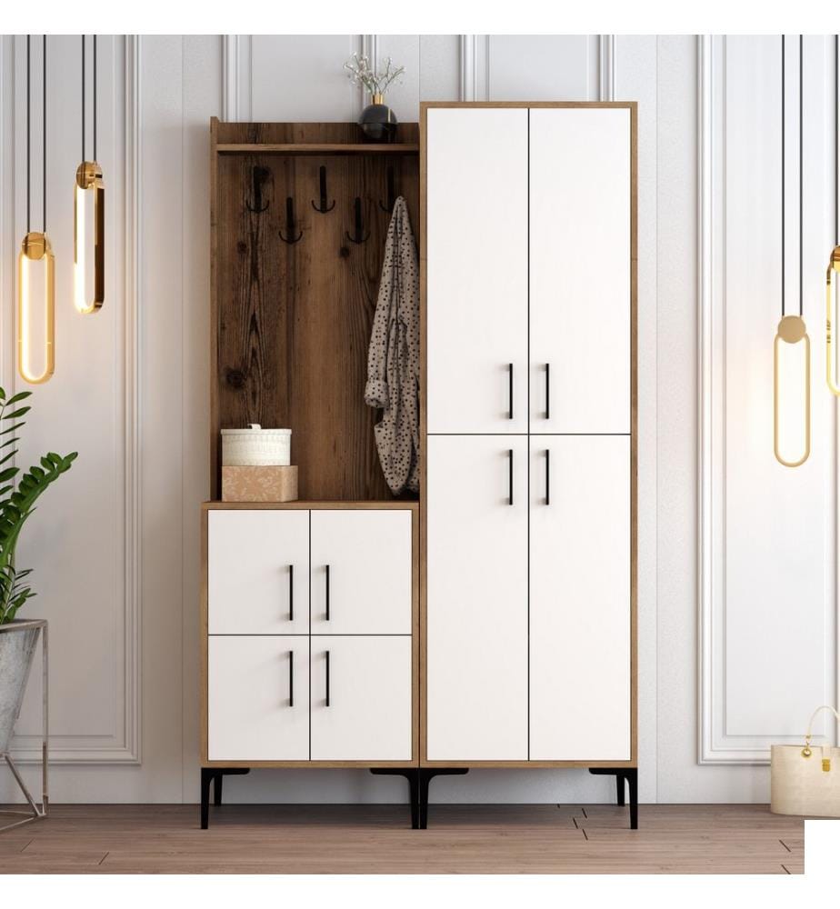 Couleur Noix, Blanc, Stand De Vesti