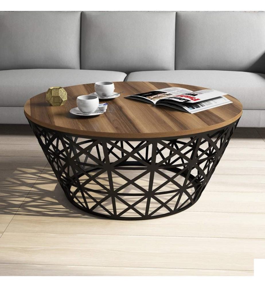 Couleur Noire, Tables Basses, 90X90X38 cm, Plaque De Particules À Revêtement En Mélamine