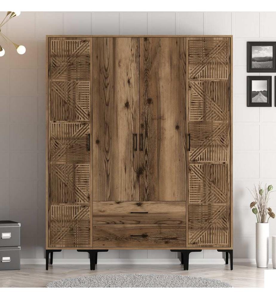 Armoire, Noyer, Panneau de particules mélaminé