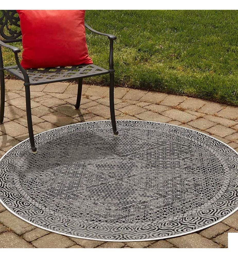 Tapis, marron, 70% coton - 30% chenille, diamètre : 70 cm