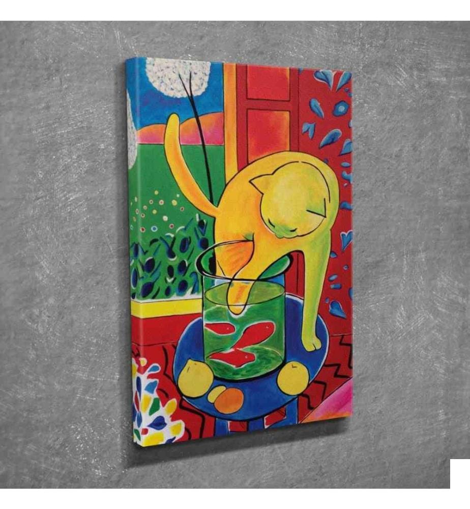 Peinture décorative sur toile, multicolore, toile, cadre en bois