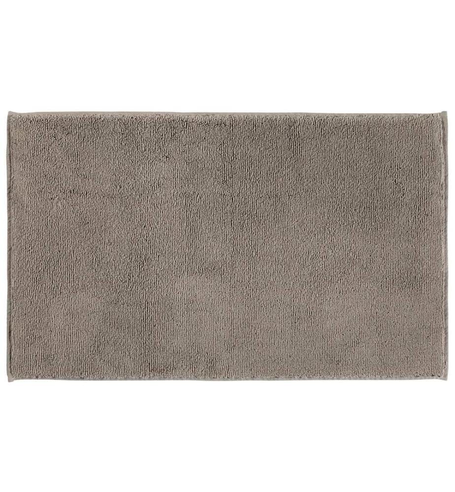 Tapis de bain, gris chaud, 100% coton