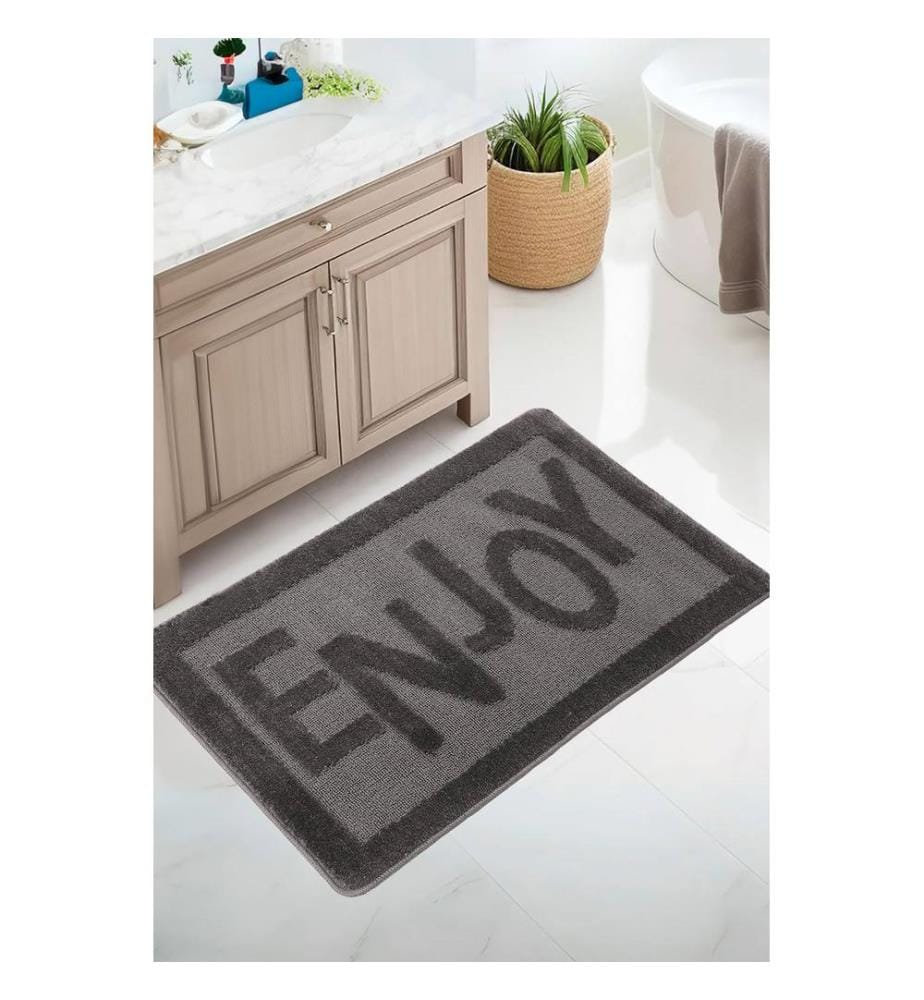 Tapis de bain, anthracite, 100 % POLYPROPYLÈNE
