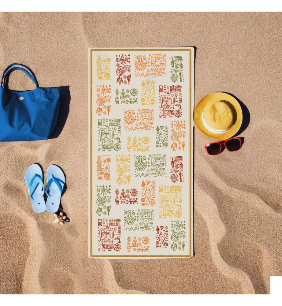 Serviette de plage, multicolore, 60 % COTON / 40 % POLYESTER