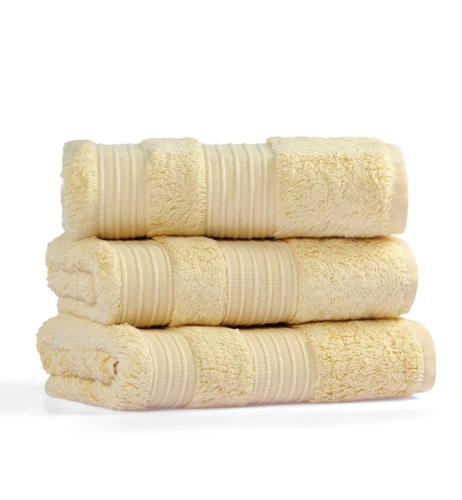 Serviette de toilette, jaune, 60% coton / 40% bambou