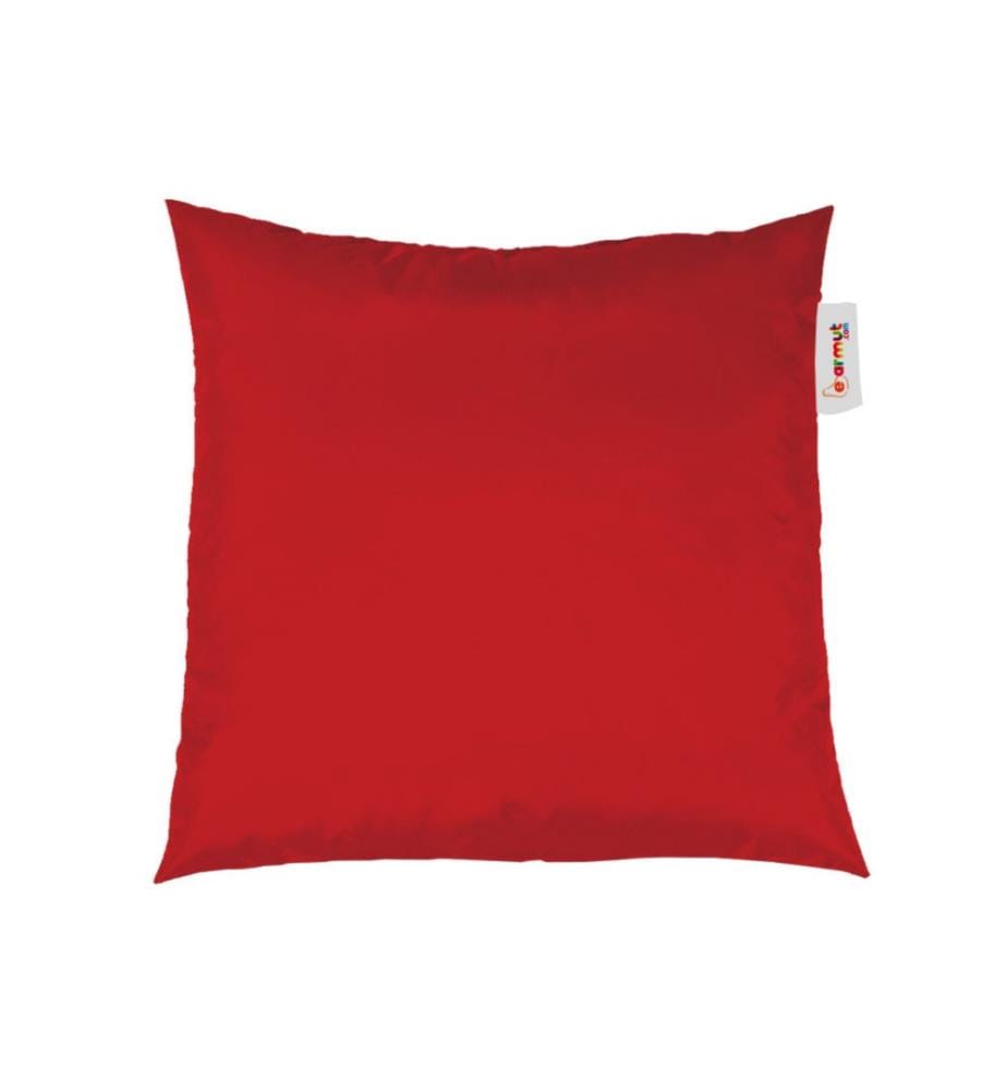 Coussin, rouge, 100 % polystyrène recyclé haute densité, tissu : 100% Polyester