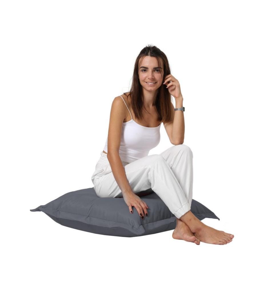 Coussin de jardin, fumée, polystyrène recyclé haute densité, tissu polyester