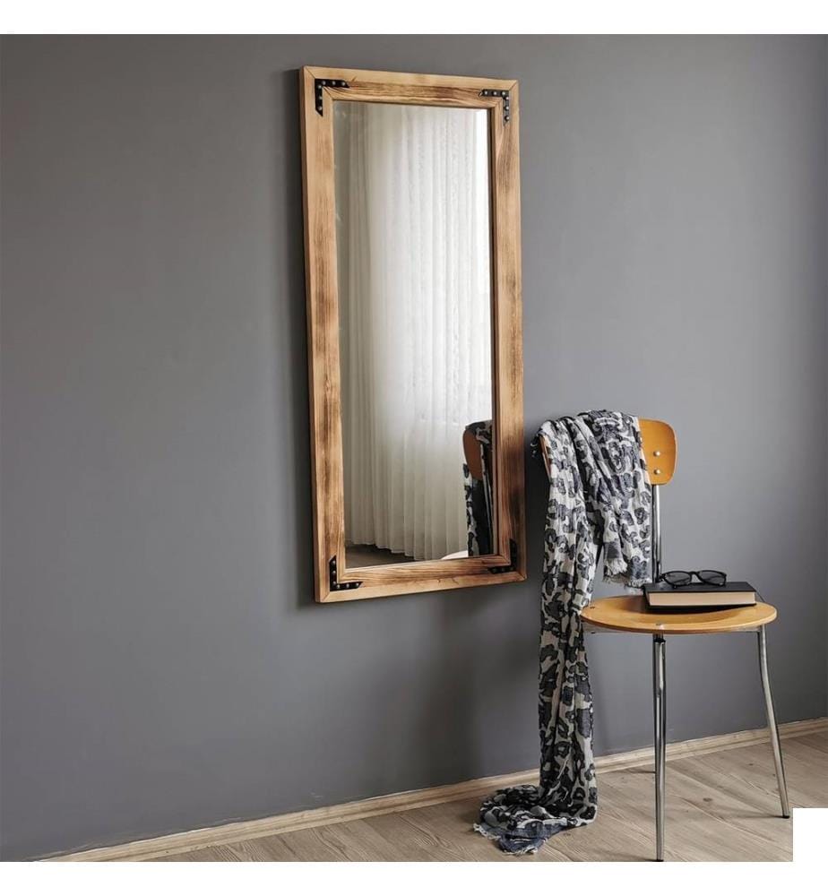 Miroir, noyer, pin massif