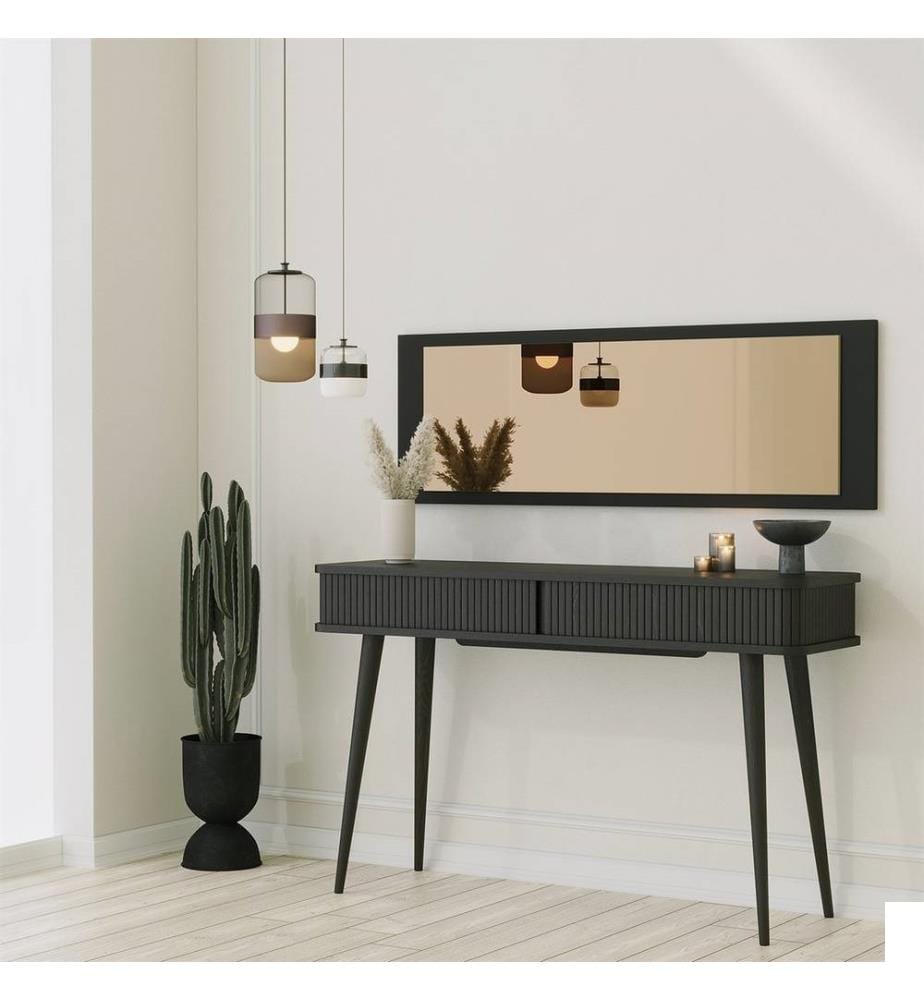Miroir, bronze, noir, panneau dur