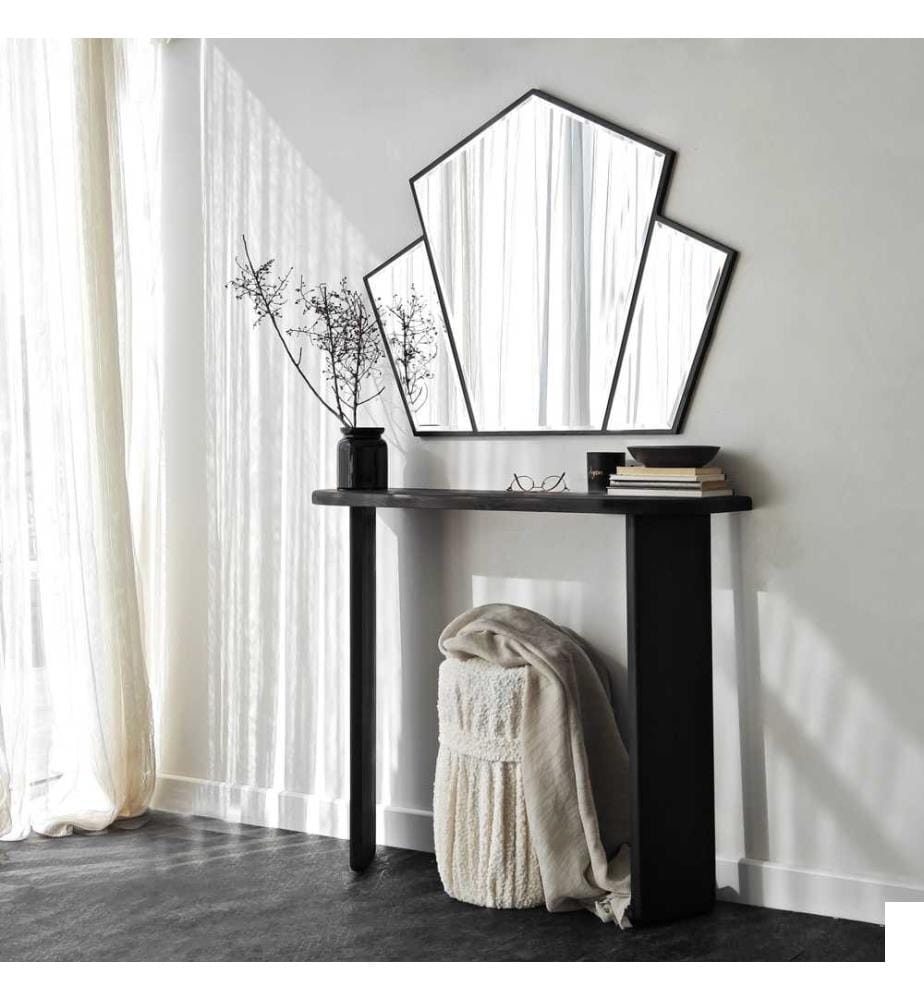 Miroir, noir, panneau de particules mélaminé