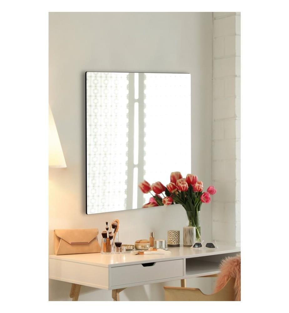 Miroir, argent, miroir incassable résistant aux regards, miroir acrylique avec support MDF