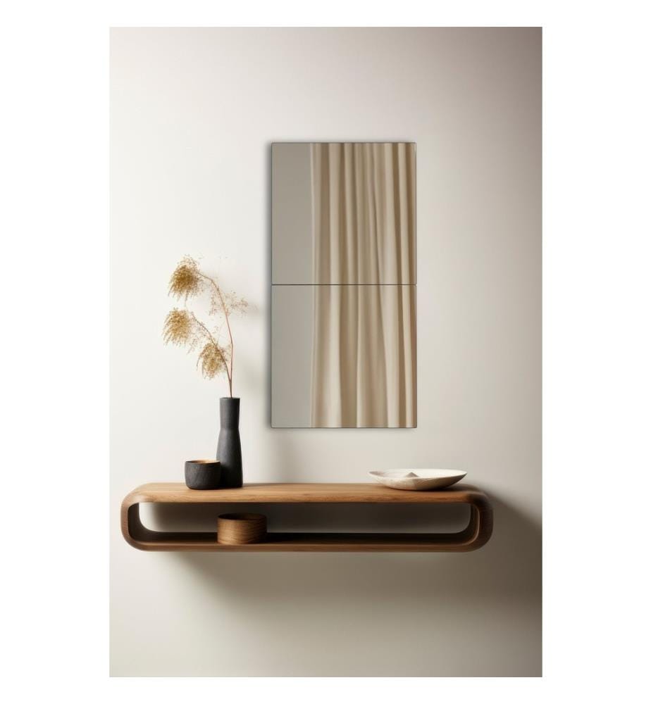 Miroir, argent, miroir incassable résistant aux regards, miroir acrylique avec support MDF
