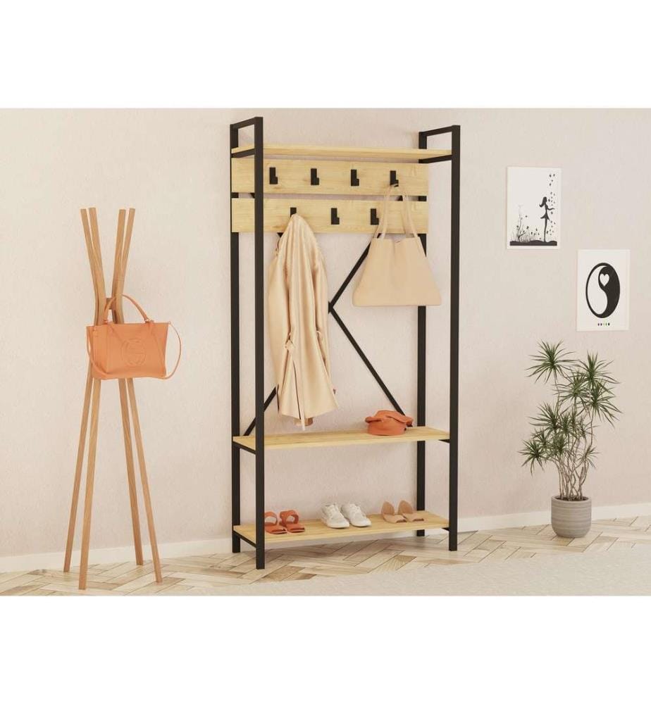 Hall Stand, Saphir, panneau de particules mélaminé