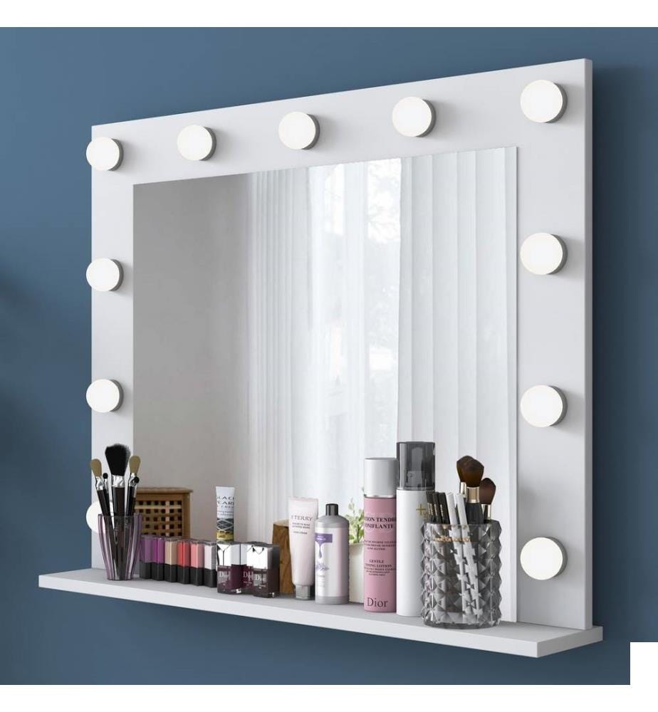 Miroir, blanc, panneau de particules mélaminé de qualité E1