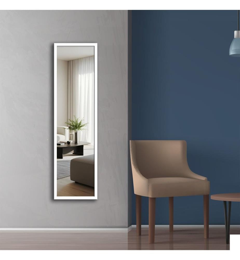 Miroir de cheval, blanc, 100% BOIS