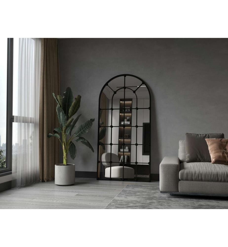 Miroir de cheval, noir, 100% METAL