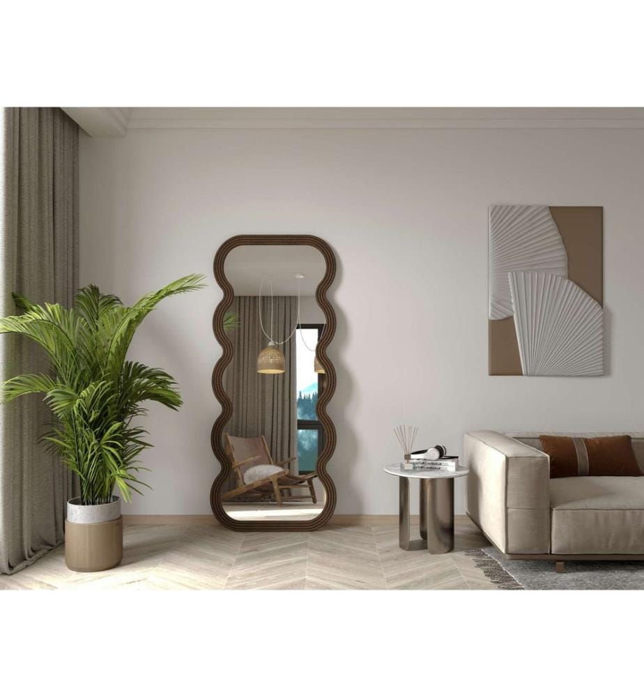 Miroir de cheval, brun, 100% MDF