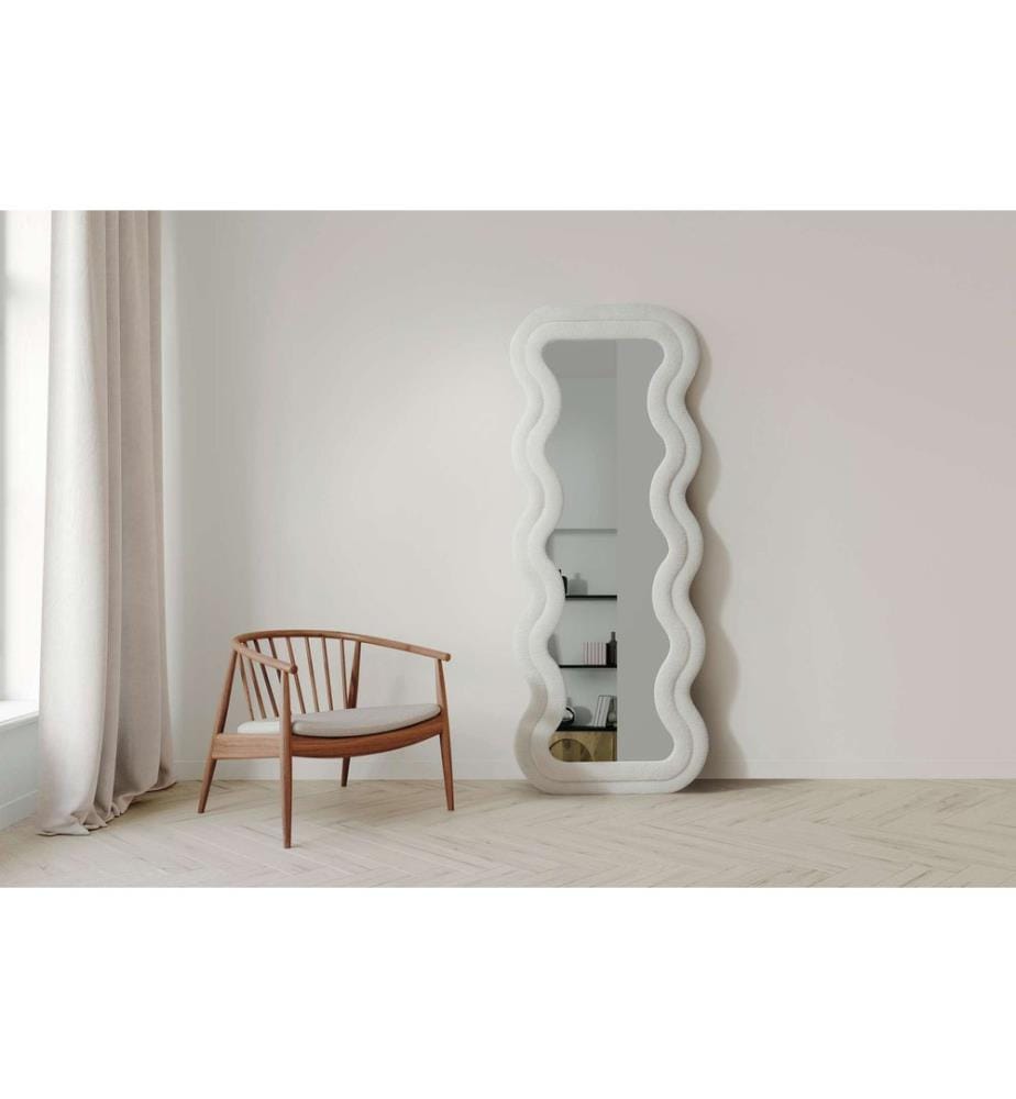 Miroir de cheval, crème, 100% MDF