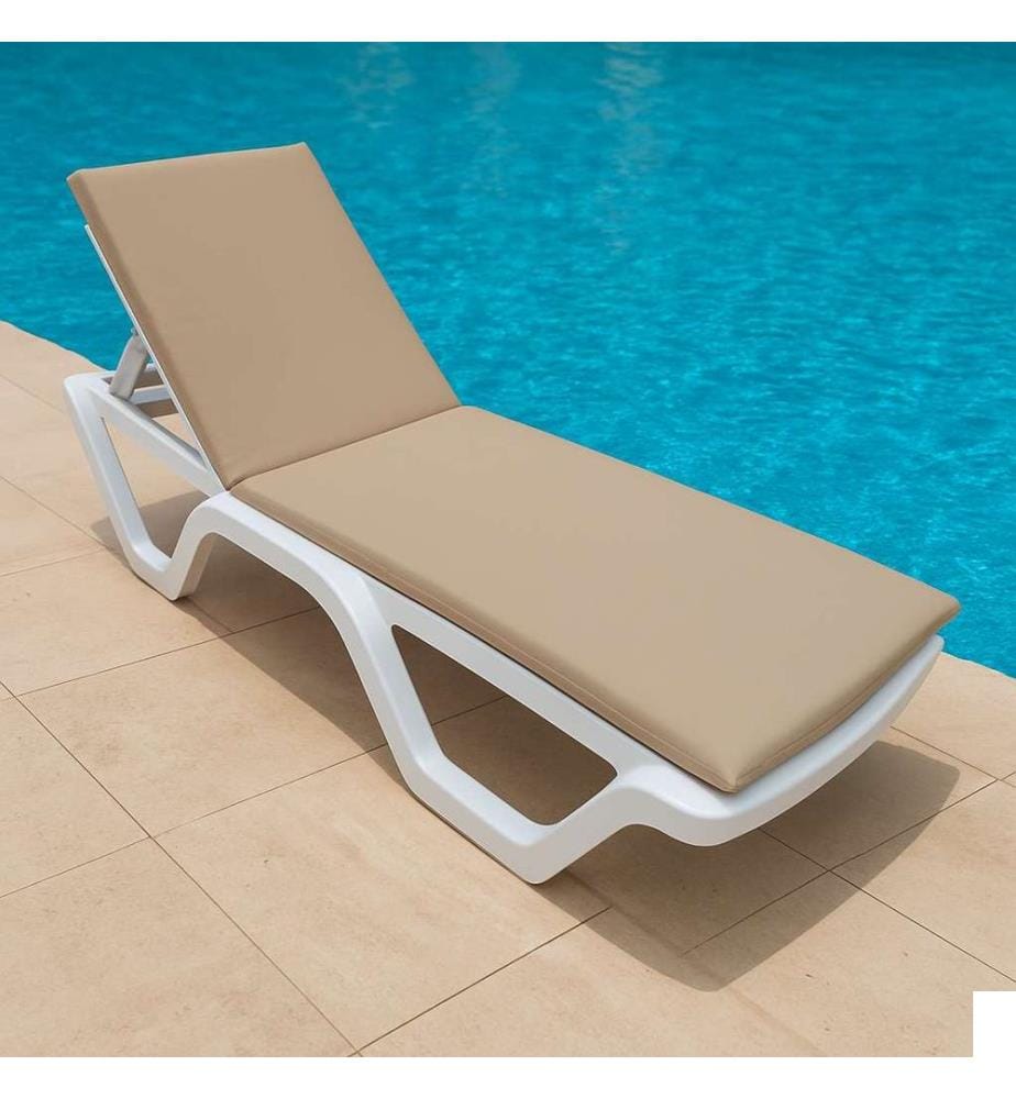 Coussin de bain de soleil, Beige, 100% POLYESTER